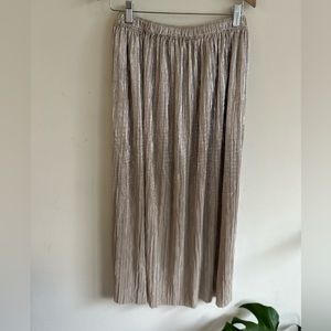 Vineyard Vines Gold Sparkle Pleated Skirt S